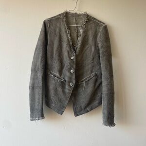 Vintage Italian brand frayed distressed blazer